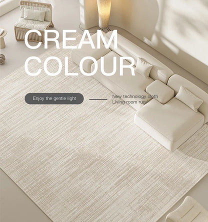 VIKAMA Cream Wind Carpet Living Room New Waterproof Light Luxury Senior Erasable Washable Simple Sofa Mats Home Decor