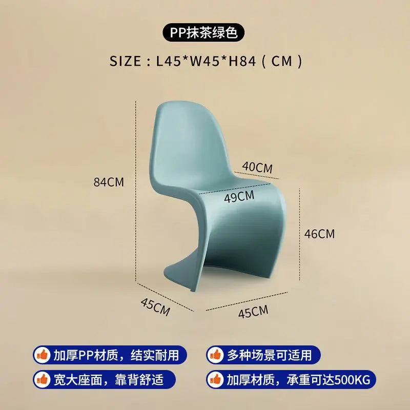 Nordic Home Modern Dining Chair Ins Simple Chair Negotiation Internet Celebrity Plastic Back Pan Dong Chair Makeup Stool