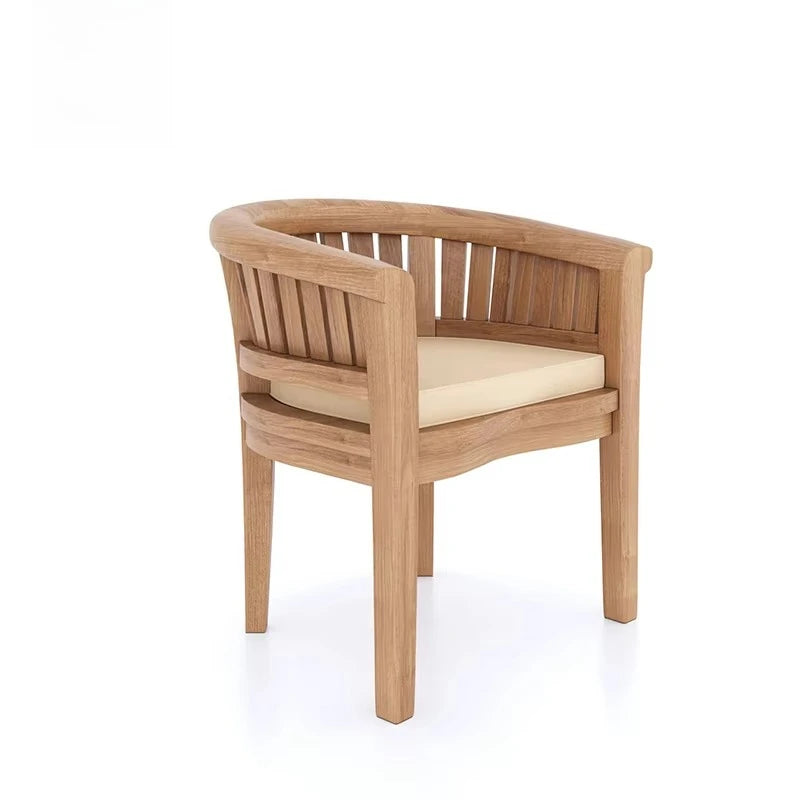 Modern Patio Furniture Set Solid Teak Wood Round Outdoor Table Set 8 Seats Garden Table Sets