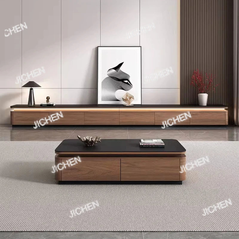 JC Storage Retro Design Tv Stand Coffee Table Lights Minimalist Floor Tv Stands Home Universal Mueble Para Televisor Furniture