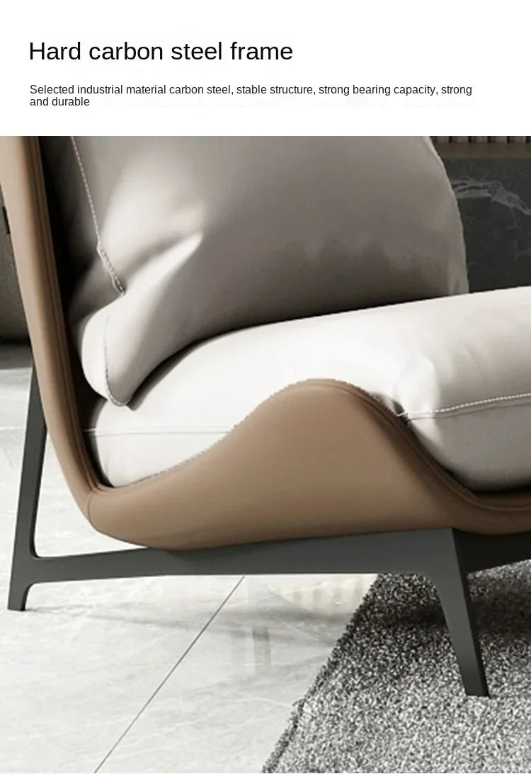 Comfortable Single Sofa Chair for Balcony or Living Room Lazy Sofa Lounge Chair for Bedroom or Reading Upholstered Accent Chair