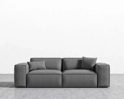 /Italian simple square multiperson combination sofa Nordic creative corner highend living room fabric sofa