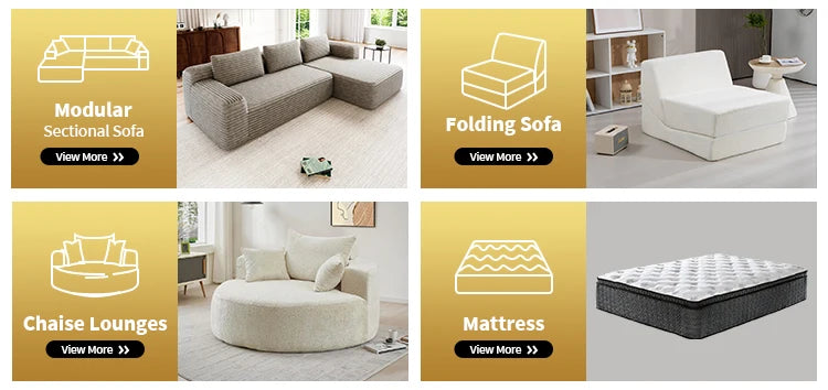 Modern Luxury Living Room Sectional Sofa Set Indoor Furniture Fabric Couch Vacuum Foam Compressed in A Box for Home Apartment
