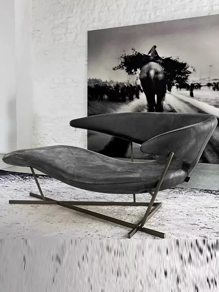 Manta FRP Leisure Batwing Shape Recliner Light Luxury Creative Strange Shape Chaise Longue