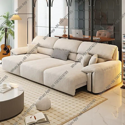 N67 Design Extendable Electric Recliner Sofa Living Room Lazy Lounges Electric Recliner Sofa Nordic Modern Divano Home Furniture