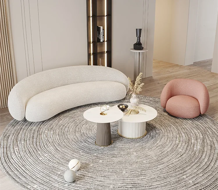Throne Living Room Sofas Minimalist Curved Nordic Luxury Lazy Sofa Aesthetic Double Princess Muebles Entrance Hall Furniture