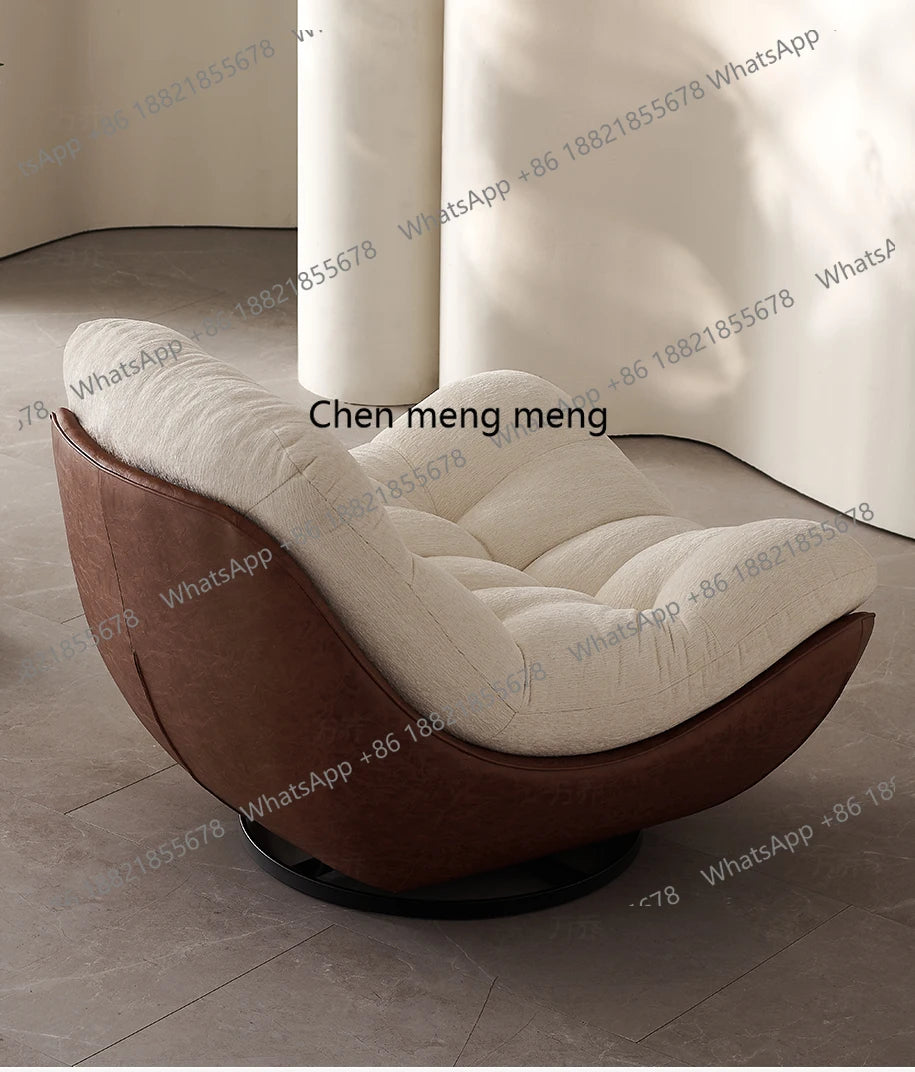 Italian minimalist swivel single chair modern creative sofa living room balcony lounge chair designer lazy lounge chair