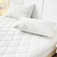 Fitted Bed Sheet Protector Breathable Waterproof Bedspreads Cover Anti-mite Anti-bacterial