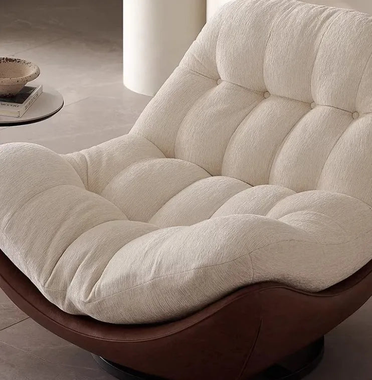 Minimalist rotating single sofa living room design fabric balcony lazy medieval leisure chair recliner