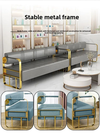 Cullinan Series Office Lobby Reception SofaHigh Resilience SpongeMetal FrameModern Ergonomic Design Multiple Colors