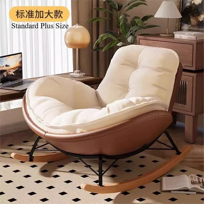 Home Leisure Chair,Living Room Honeycomb Lazy Leisure Rocking Chair,Recliner Chairs Simple Penguin Rocking Chair,Balcony Sofa