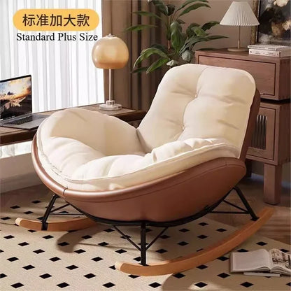Home Leisure Chair,Living Room Honeycomb Lazy Leisure Rocking Chair,Recliner Chairs Simple Penguin Rocking Chair,Balcony Sofa