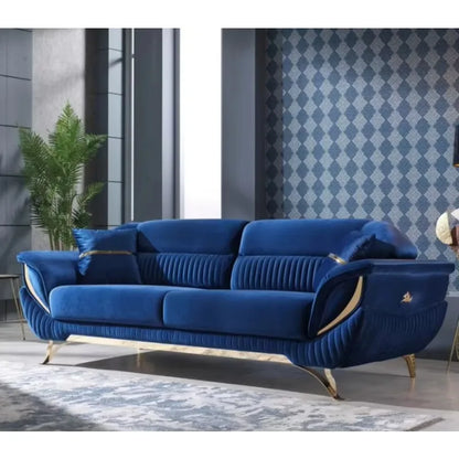 Light luxury fabric fashion living room sofa 3-seat home villa sofa