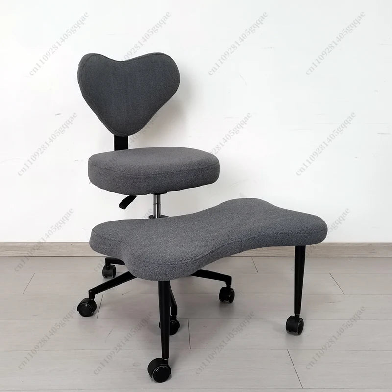 Cross Leg Chair - Meditation Chair with Wheels, ADHD Chair, Height Adjustable Seat, Adjustable Footstool