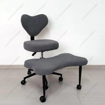 Cross Leg Chair - Meditation Chair with Wheels, ADHD Chair, Height Adjustable Seat, Adjustable Footstool