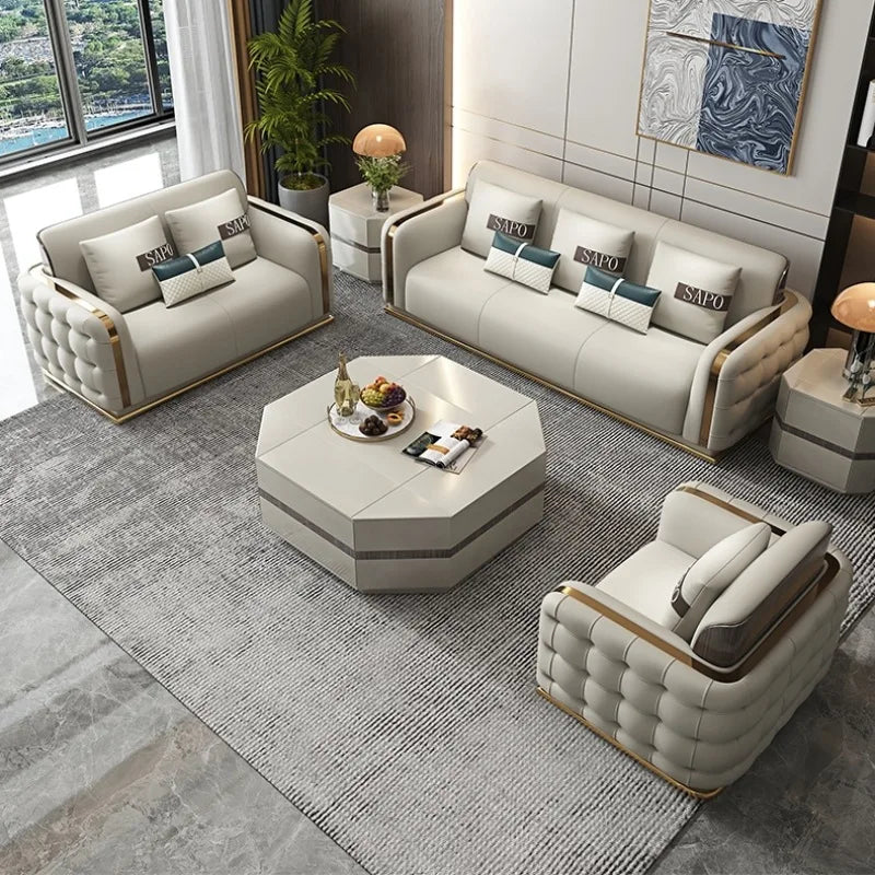 Light luxury sofa combination living room post-modern simplicity Italian minimalism