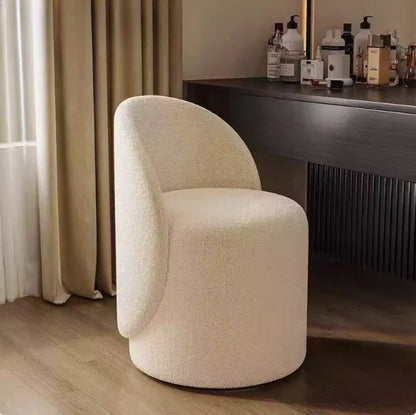 Light luxury Nordic makeup chair bedroom dresser fairy stool high backrest Internet celebrity simple home manicure round stool