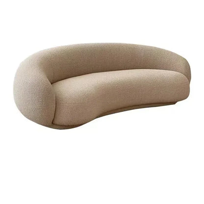 hot sale Curved Wood Couches Simple Comfortable Living Room Sofas Modern Lounge White Sofas