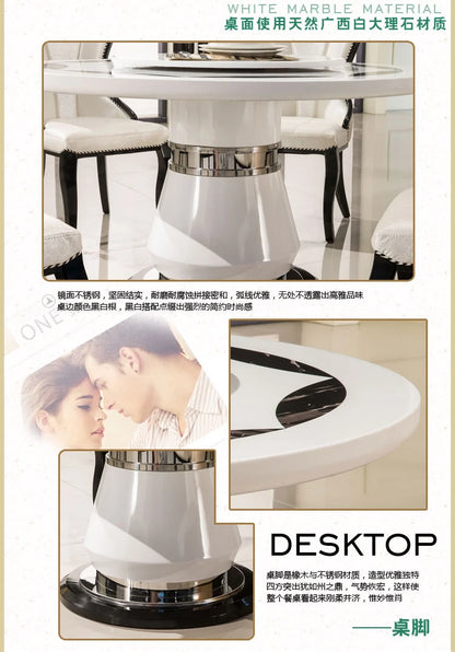 Side Round Dining Table Console Center Luxury Lounge Portable Dining Table Service Bistro Mesas De Jantar Living Room Furniture