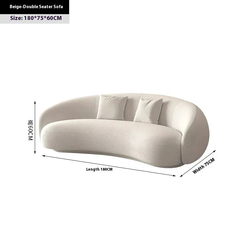 Italian Banana Sofa Minimalist Shaped Sofa Living Room Simple Modern Arc Cashew  Set Lazy Sofa Home Furniture