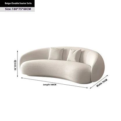 Italian Banana Sofa Minimalist Shaped Sofa Living Room Simple Modern Arc Cashew  Set Lazy Sofa Home Furniture