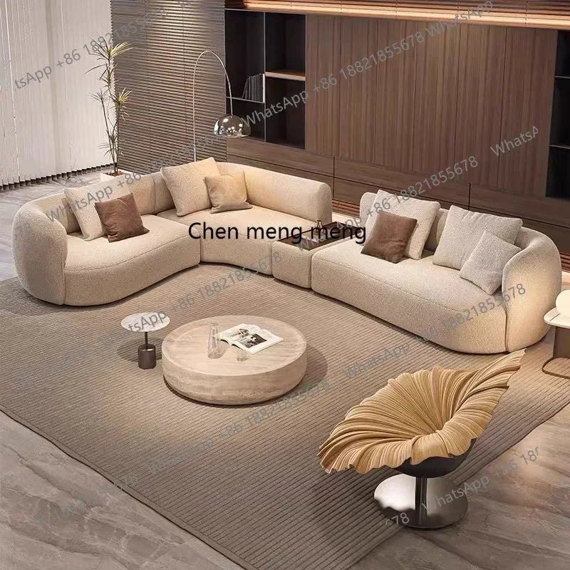 P32 Minimalist sofa large apartment living room special-shaped corner fabric, modular combination sofa