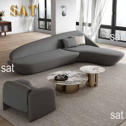 Ensemble de canapés d'angle contemporains de style irrégulier pour la maison, le bureau, le hall d'hôtel, la réception, la salle de réunion, le club-house, le bureau de vente