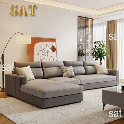-For  Modern Style Comfortable Living Room Furniture Set Velvet Fabric Sectional Sofa Set*