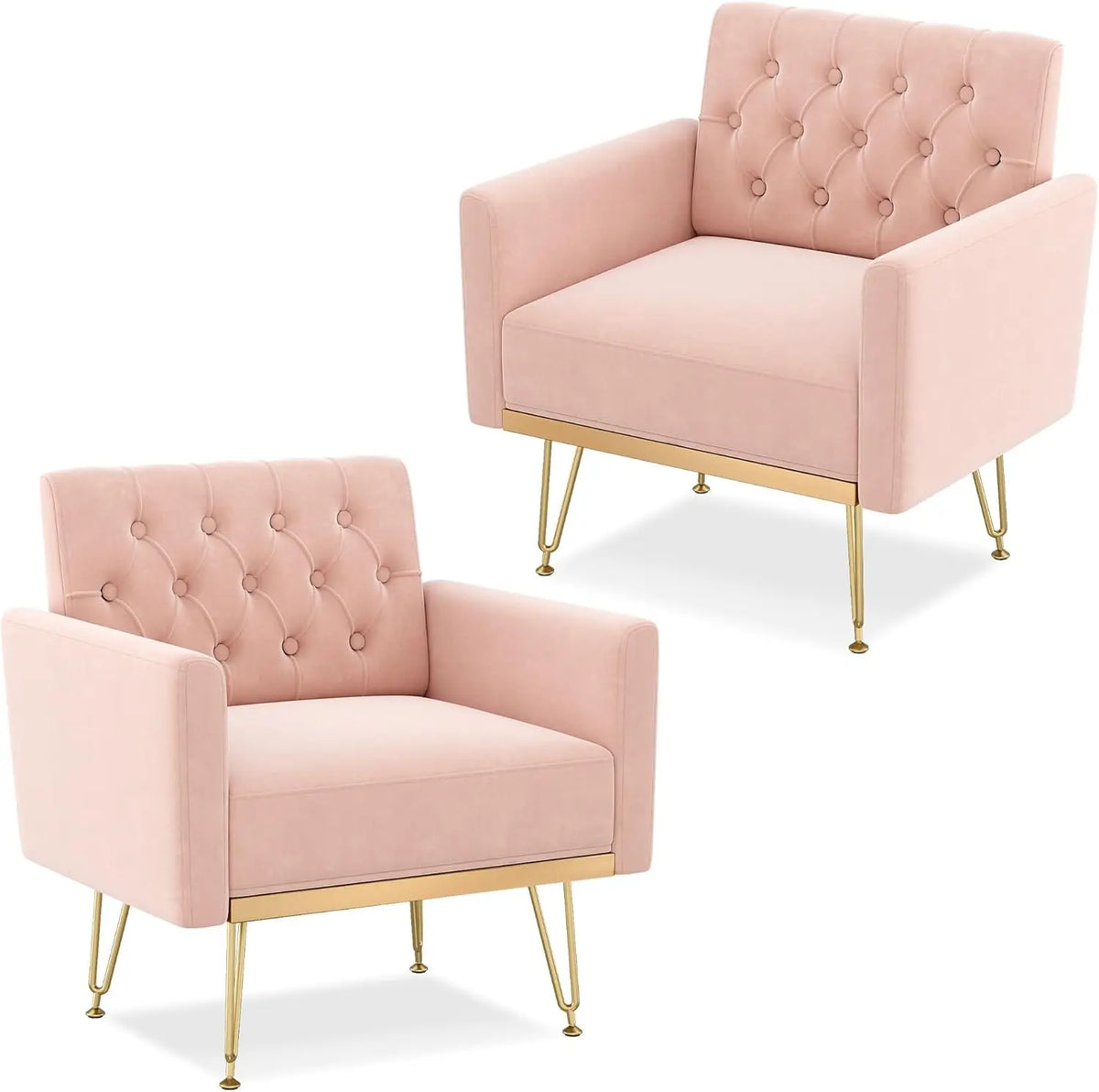 Accent Chair for Living Room, Comfy Oversized Velvet Upholstered Arm Chairs, Mid Century Modern Reading Single Sofa Side Chair