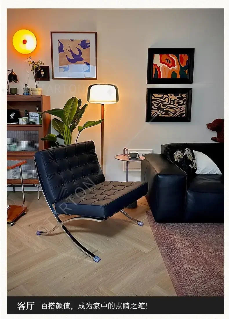 Stylish Barcelona Single, Sofa Chair For, High End Living Room, Italian Designer Lazy, Coffee Sofa Cozy