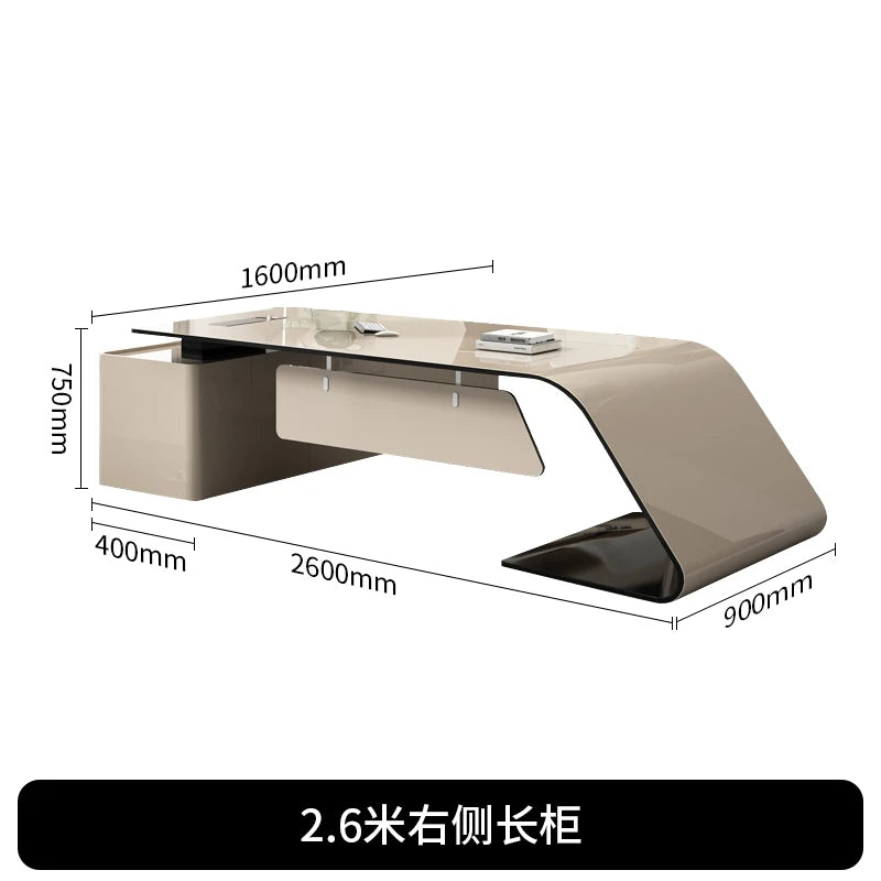 Luxury Home Office Desk Computer Gaming Shelves Folding Large Office Desk Executive Reception Mesas Escritorio Trendy Furniture