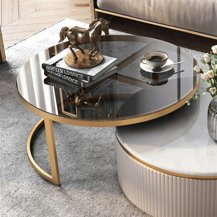 Modern Marble Coffee Tables For Simple Small Apartment Living Room Furniture Sofa Side Household Storage Cabinet End Table Set