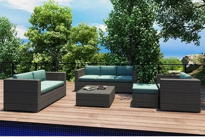 Luxury Terrace Courtyard Garden Furniture Outdoor Garden Sofa Combination Outdoor Waterproof Sun Protection Leisure Sofa Chair N