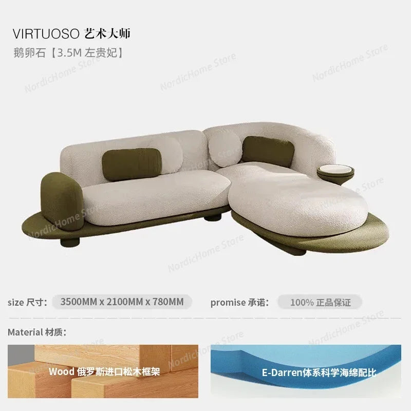 Light Luxury Italian Sofa Living Room Designer Unusual Adult High Quality Aesthetics Sofas Aesthetics Trendy Muebles Furniture