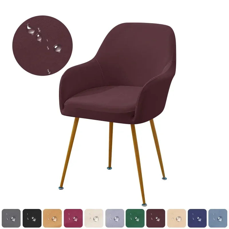 1/2pcs Elastic High Arm Chair Cover Water Repellent Short Back Seat Cover Stretch Dining Chair Slipcover Kitchen Hotel Wedding