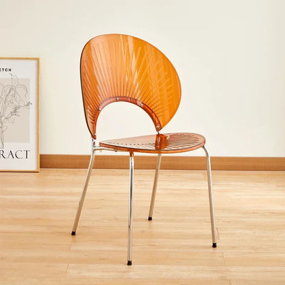Nordic Dining Chair,home Leisure Transparent Dining Table Chair,minimalist Homestay Chair,hotel Shell Chairs, Sun Backed Chairs