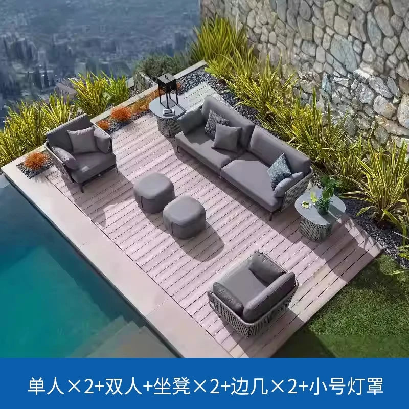 Advanced Luxury Outdoor Sofas Simplicity Creative New Style Garden Sofas Villa Party Accent Furniture Arredo Giardino Lshysf