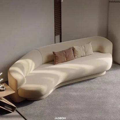 Italian minimalist designer fabric sofa living room home modern simple special-shaped sofa corner small apartment
