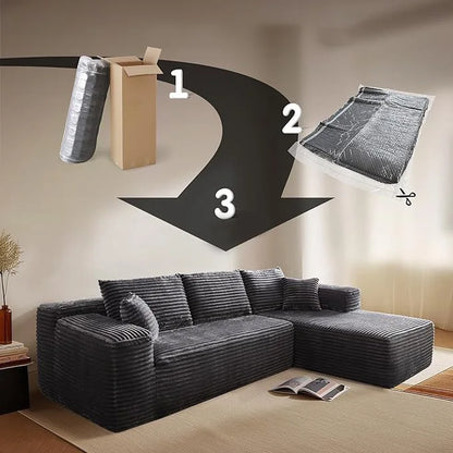 Compressed fabric sofa segmented, free combination, integrated sofa