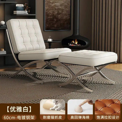 Balcony Throne Relax Reading Modern Room Decor Fashion Chairs Black Metal Living Room Chairs Comfortable Sillones Home Design