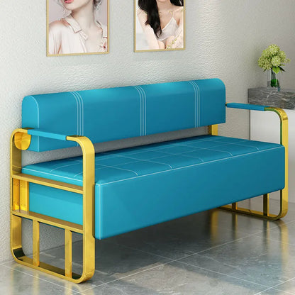 Gold Modern Luxury Wrought Iron Waiting Chair Hair Salon Barber Shop Dining Room Furniture