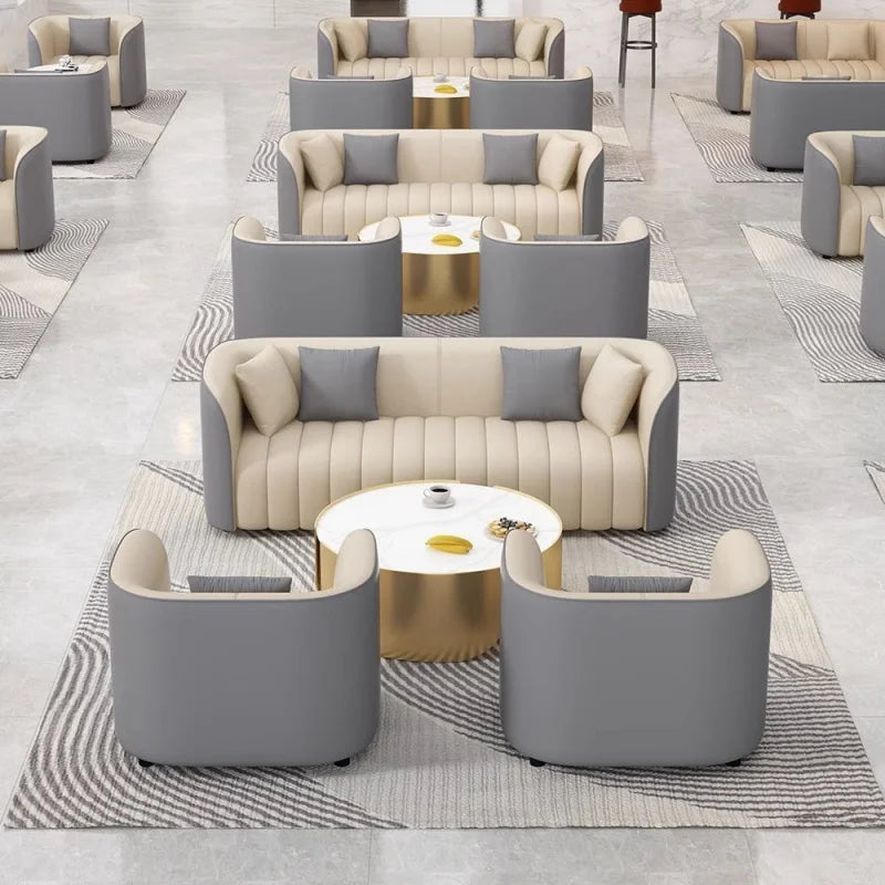 Custom. Hotel Lobby Luxury VIP Lounge Area Business Reception Sofa Sales Office Negotiation Sofa Set