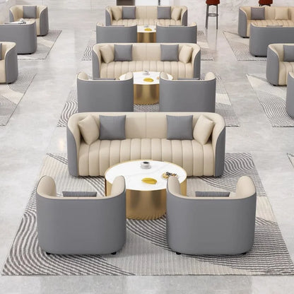 Custom. Hotel Lobby Luxury VIP Lounge Area Business Reception Sofa Sales Office Negotiation Sofa Set