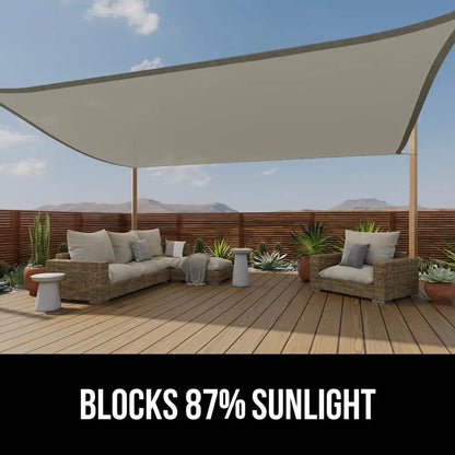 Heavy Duty Sun Shade Canopy with UV Protection,Curved Edges Blocks Sunlight for Outdoor Patio Lawn Garden 12x12 FT