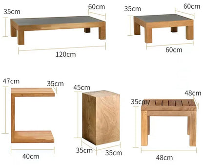 Leisure Outdoor wood Furniture waterproof villa sectional garden solid teak  wood outdoor sofa