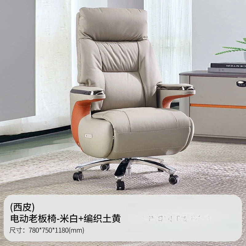 Boss chair leather office chair high-end president sedentary comfortable business class home lunch break