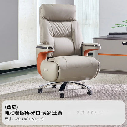 Boss chair leather office chair high-end president sedentary comfortable business class home lunch break