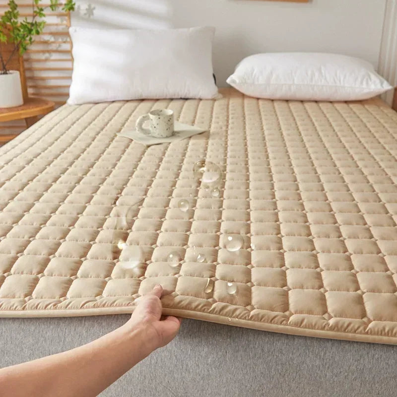 1PC Soft Fibre Waterproof Mattress Cover Thickened Breathable Diaper Proof Foldable Household