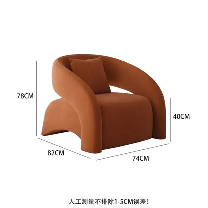 Single Chair Living Room Lazy Single Sofa Leisure Chair Designer Sofa Chair Single Sofa Light Luxury High-end