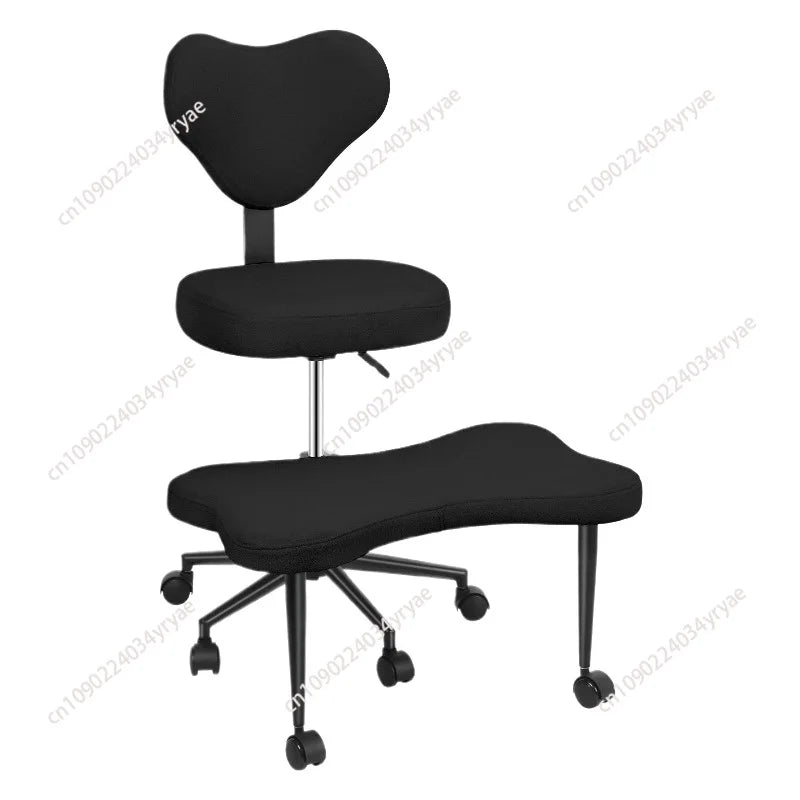 Cross Leg Chair - Meditation Chair with Wheels, ADHD Chair, Height Adjustable Seat, Adjustable Footstool